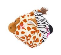 Peluche En Tissu Très Doux Réversible, Elle Fait Apparaître Une Tête Girafe Ou De Zèbre Au Choix