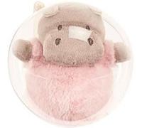 Peluche Enfant dans Boule "Hippo" 12cm Rose Rose G