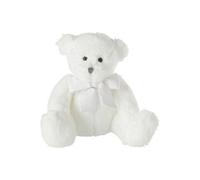 Peluche Enfant "Ourson Nœud" 24cm Blanc Blanc G