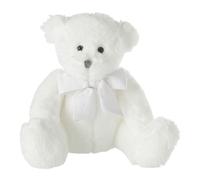 Peluche Enfant "Ourson Nœud" 24cm Blanc Blanc G
