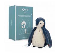Kaloo Peluche enregistreuse vocale Manchot - Bruits blancs et enregistreur - Bleu 25 cm