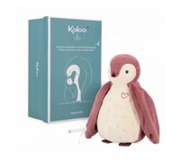 Kaloo Peluche enregistreuse Manchot 25 cm – Bruits blancs et enregistreur vocal – Rose pour enfants