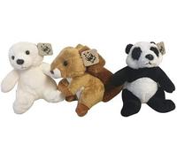 Peluche Ensemble De 3 Dans Une Boîte-Cadeau Avec Un Écureuil, Un Ours Polaire Et Un Panda