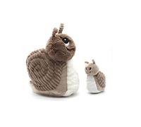 Peluche escargot Speedou maman et son bébé marron beige