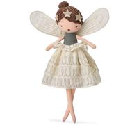 Generique – Poupée en tissu bébé Fairy Mathilda la fée – 35 cm – crème, doré, vert grisé – TU