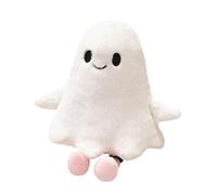 Peluche fantôme réversible Halloween - Coussin fantôme Halloween - Peluche Blanche - Mignon sensoriel - Doudou pour Fille - 30 cm
