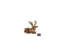 Living Nature Peluche Cerf avec bois 28 cm Blanc