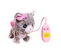 Peluche Filoguidée Chat - Moustache Marche Avec Moi Gris