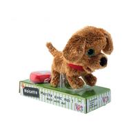 Peluche filoguidée chien noisette marche avec moi ! marron TU