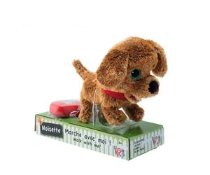 Peluche filoguidée chien noisette marche avec moi ! marron TU