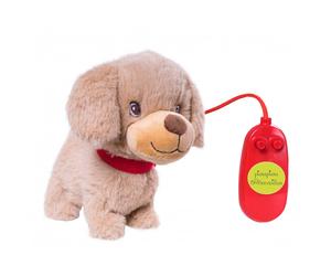 Peluche filoguidée chient victor marche avec moi beige TU