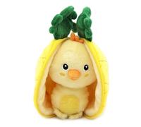 Déglingos Les FLIPETZ - Nugget Le Poussin/Ananas - Poussin Cache-Cache réversible - Peluche Toute Douce pour bébé - Idées Cadeaux de Naissance, Jaune