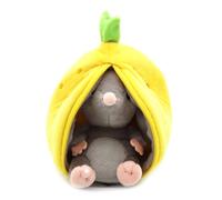 Déglingos Doudou réversible Rocket la Souris – Souris cache-cache, jaune et gris
