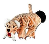 Peluche gant marionnette - tigre a dents de sabre bel40061 G