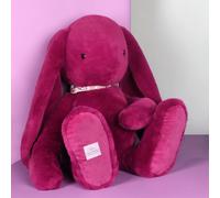Peluche géante lapin Fleurette Prune (70 cm)