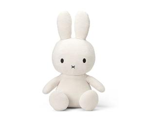 Peluche géante lapin Miffy velours côtelé éco 70 cm Blanc