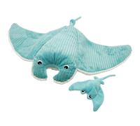 Peluche géante Mantalou la raie manta et son bébé Aqua (67 cm)