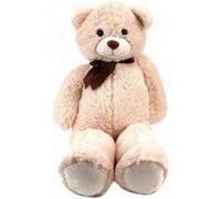Peluche geante ours blanc sam 1 metre 05 - grand doudou enfant - 105 cm - xl Blanc