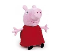 Peluche geante Peppa Le Cochon Robe Rouge 78 cm - Set Grande Peluche Peppa Le Cochon XL + 1 Carte Tigre - Doudou Enfant