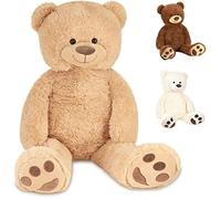 Peluche géante XXL - BRUBAKER - Ours - Beige - 100 cm - Ultra Douce & Mignonne