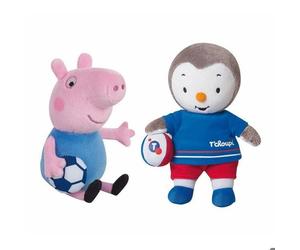 Peluche Georges Jemini T'choupi & Peppa Pig (x2)