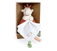 Peluche girafe avec doudou mouchoir - 15 cm