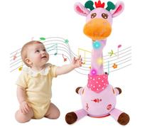 Peluche Girafe Interactive Chantante Et Dansante Répète Les Phrases, Réglage Du Volume, Rechargeable USB, Jouet Musical Pour 1-6