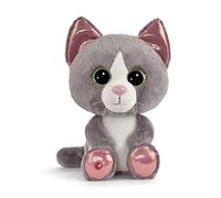 NICI- Felinja Peluche GLUBSCHIS Chate Grise 25cm Green, 48702, 25 cm