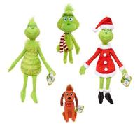 Peluche Grinch de Noël Comment le Grinch a volé des animaux en peluche Monstre vert Peluche douce Décoration de Noël pour la maison