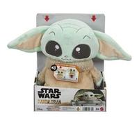 Mattel Star Wars Peluche Grogu sautillant avec actions et effets sonores, jouet souple inspiré de la série « Le Livre de Boba Fett » The Mandalorian, Star Wars HPG48
