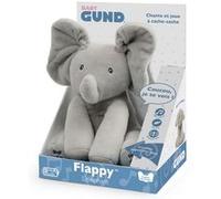 Gund - Flappy L'Éléphant - Peluche Interactive pour Bébé - Bouge, Parle et Chante en Français pour l'Éveil de Votre Enfant - Peluche Éléphant Taille 30 cm - Doudou Bébé - Jouet Enfant 1 An Et +