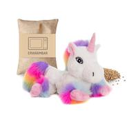Peluche Habibi Licorne de qualité supérieure - Arc-en-ciel - Coussin chauffant amovible