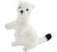 Anima Peluche Hermine Blanche Dressée 23cmH