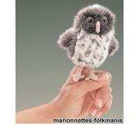 Peluche hibou marionnette 12 cm de la marque Folkmanis
