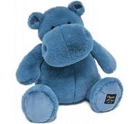 Histoire d'Ours – Peluche Hippopotame Hip'Blue – Bleu 40 cm – Douce et grande (HO3110)