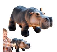 Peluche hippopotame en peluche géante - Oreiller animal super doux, grande sécurisée à câliner, oreiller fiable pour la décoration de la chambre des | Cadeau adorable pour la salle de j