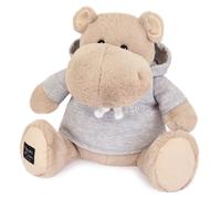 Peluche hippopotame polyester 45 cm collection HIPPO COOL beige/gris
