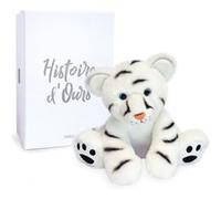 HISTOIRE D’OURS - Peluche Bébé Tigre Blanc 25 cm - Collection Terre Sauvage - Peluche Douce Pour Enfant Dès La Naissance - Présentée En Boîte Cadeau - Idée Cadeau Naissance Ou Anniversaire - HO3054