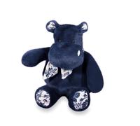 Peluche - HISTOIRE D'OURS - Happy Hippo - bleu marine - 22 cm - pour bébé