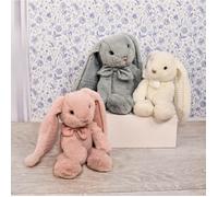 Histoire d'Ours Peluche doudou lapin HO3136 – Rose 30 cm, Collection Preppy Chic, boîte cadeau