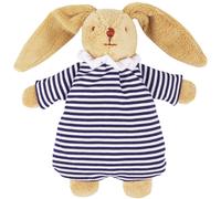 Peluche hochet Lapin nid d'ange marinière (20 cm)