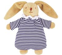 Peluche Hochet Lapin Nid D'ange Marinière (20 Cm) Bleu Marine, Beige TU