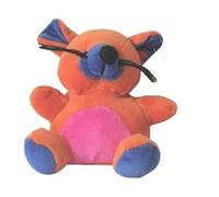 Peluche hochet souris 13 cm - jeu d'éveil enfant - set doudou bébé avec une carte animal