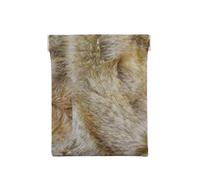 Peluche imprimé Fausse Fourrure Marron Naturel, Sac de Rangement pour Femmes, Portefeuille supérieur à Presser, Petit Porte-Monnaie, Pochette de Changement
