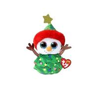 Ty Peluche Beanie Boo S Garland Bonhomme de neige Sapin de Noël 15 cm interactive multicolore