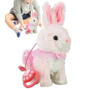 Peluche interactive Bunny Toy Walking Rabbit, Easter Rabbit Plush with Sound Movement, Mignon Animal Toy | Talking Barking Bunny for Boys Girls Kids, Nursery Bedroom Living Room Travel