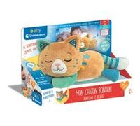 Clementoni - Peluche musicale Mon Chaton Ronron - Vibrante, pour bébés dès la naissance, lavable