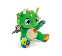 Peluche Interactive Copain Dragon, Bebe 6 Mois - parlante, Musicale, Lumineuse - Version FR - Set Jeu actvite eveil educatif et Carte