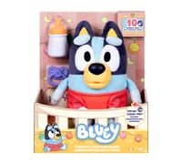 Bluey Peluche électronique Bébé câlin et Soins – 28 cm, 10 sons, 2 accessoires, couche amovible