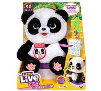 Little Live Pets Peluche interactive Mon bébé Panda - Plus de 50 sons, réagit, pot inclus, 30 cm